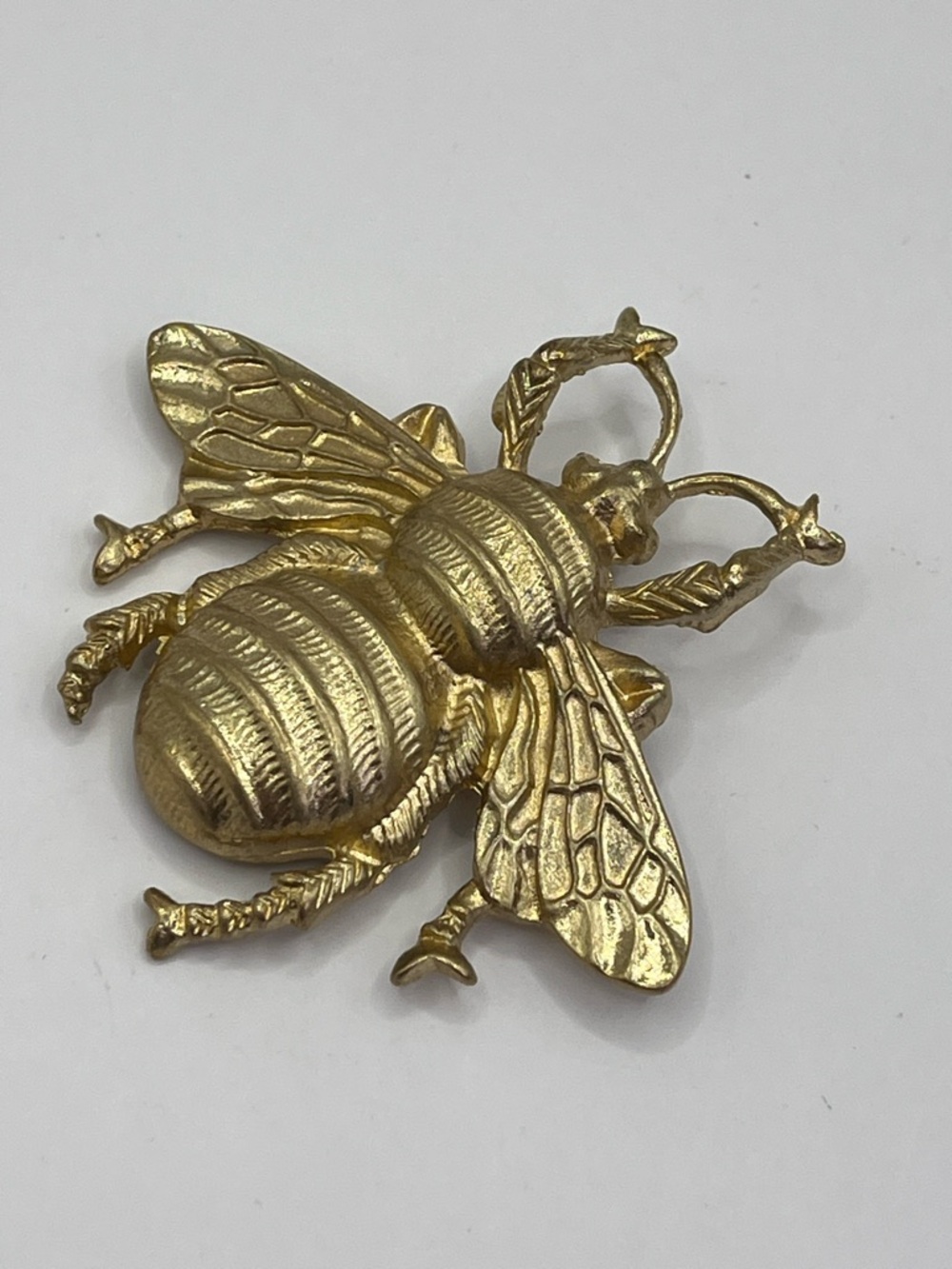 Gold Tone Large HoneyBee Bee Pendant